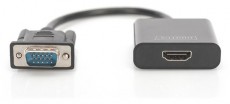 DIGITUS VGA apa -> HDMI anya adapter audio k&aacute;bellel Tv kieg&eacute;sz&iacute;tők - K&aacute;bel / csatlakoz&oacute; - Csatlakoz&oacute; / eloszt&oacute; / &aacute;talak&iacute;t&oacute; - 393653