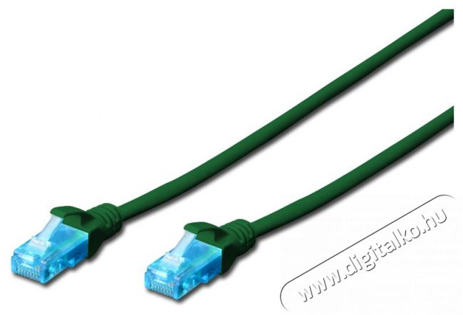 DIGITUS CAT5e U/UTP PVC 2m z&ouml;ld patch k&aacute;bel Iroda &eacute;s sz&aacute;m&iacute;t&aacute;stechnika - H&aacute;l&oacute;zat - H&aacute;l&oacute;zati kieg&eacute;sz&iacute;tő - 393559