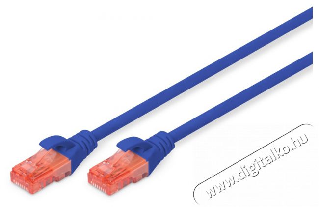 DIGITUS CAT6 U/UTP LSZH 10m k&eacute;k patch k&aacute;bel Iroda &eacute;s sz&aacute;m&iacute;t&aacute;stechnika - H&aacute;l&oacute;zat - H&aacute;l&oacute;zati kieg&eacute;sz&iacute;tő - 393558