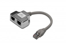 DIGITUS CAT5e árnyékolt RJ45/RJ45 lengő Y elosztó Iroda és számítástechnika - Hálózat - Hálózati kiegészítő - 393067