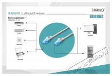 DIGITUS CAT5e U/UTP PVC 3m sz&uuml;rke patch k&aacute;bel Iroda &eacute;s sz&aacute;m&iacute;t&aacute;stechnika - H&aacute;l&oacute;zat - H&aacute;l&oacute;zati kieg&eacute;sz&iacute;tő - 393575