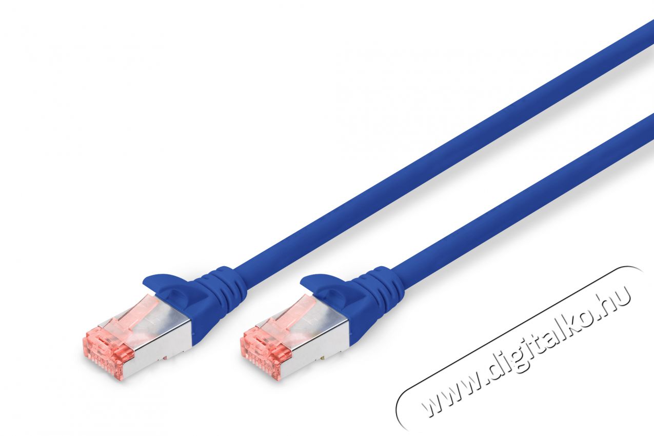 DIGITUS CAT6 S-FTP LSZH 5m k&eacute;k patch k&aacute;bel Iroda &eacute;s sz&aacute;m&iacute;t&aacute;stechnika - H&aacute;l&oacute;zat - H&aacute;l&oacute;zati kieg&eacute;sz&iacute;tő - 393331