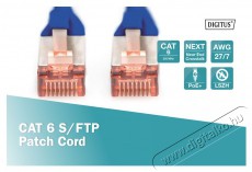 DIGITUS CAT6 S-FTP LSZH 5m k&eacute;k patch k&aacute;bel Iroda &eacute;s sz&aacute;m&iacute;t&aacute;stechnika - H&aacute;l&oacute;zat - H&aacute;l&oacute;zati kieg&eacute;sz&iacute;tő - 393331