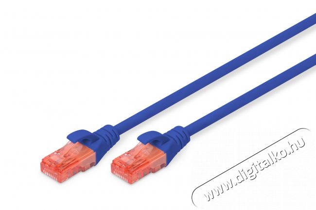 DIGITUS CAT6 U/UTP LSZH 3m k&eacute;k patch k&aacute;bel Iroda &eacute;s sz&aacute;m&iacute;t&aacute;stechnika - H&aacute;l&oacute;zat - H&aacute;l&oacute;zati kieg&eacute;sz&iacute;tő - 393578