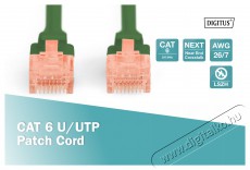 DIGITUS CAT6 U/UTP LSZH 0,5m z&ouml;ld patch k&aacute;bel Iroda &eacute;s sz&aacute;m&iacute;t&aacute;stechnika - H&aacute;l&oacute;zat - H&aacute;l&oacute;zati kieg&eacute;sz&iacute;tő - 393517