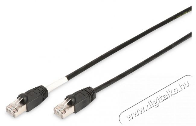 DIGITUS CAT6 S-FTP LSZH 2m fekete patch k&aacute;bel Iroda &eacute;s sz&aacute;m&iacute;t&aacute;stechnika - H&aacute;l&oacute;zat - H&aacute;l&oacute;zati kieg&eacute;sz&iacute;tő - 393436