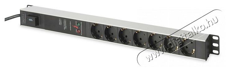 DIGITUS 7 db Schuko aljzattal t&uacute;lfesz&uuml;lts&eacute;gv&eacute;dett h&aacute;l&oacute;zati eloszt&oacute; H&aacute;ztart&aacute;s / Otthon / K&uuml;lt&eacute;r - Vil&aacute;g&iacute;t&aacute;s / elektromoss&aacute;g - H&aacute;l&oacute;zati eloszt&oacute; / hosszabb&iacute;t&oacute; / adapter - 393143