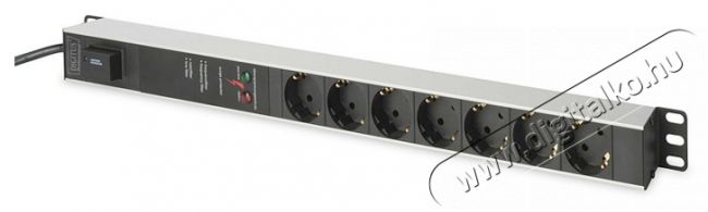 DIGITUS 7 db Schuko aljzattal t&uacute;lfesz&uuml;lts&eacute;gv&eacute;dett h&aacute;l&oacute;zati eloszt&oacute; H&aacute;ztart&aacute;s / Otthon / K&uuml;lt&eacute;r - Vil&aacute;g&iacute;t&aacute;s / elektromoss&aacute;g - H&aacute;l&oacute;zati eloszt&oacute; / hosszabb&iacute;t&oacute; / adapter - 393143