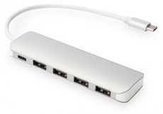 DIGITUS USB Type-C 4 portos USB 3.0 hub + PD Iroda &eacute;s sz&aacute;m&iacute;t&aacute;stechnika - Notebook kieg&eacute;sz&iacute;tő - USB hub / eloszt&oacute; - 415645