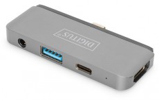 DIGITUS DA-70893 USB-C 4 portos univerz&aacute;lis mobil dokkol&oacute; - Iroda &eacute;s sz&aacute;m&iacute;t&aacute;stechnika - Egy&eacute;b sz&aacute;m&iacute;t&aacute;stechnikai term&eacute;k - 456893