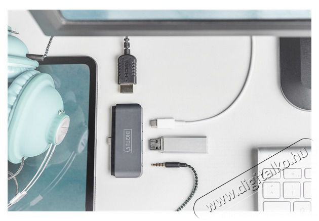 DIGITUS DA-70893 USB-C 4 portos univerz&aacute;lis mobil dokkol&oacute; Iroda &eacute;s sz&aacute;m&iacute;t&aacute;stechnika - Egy&eacute;b sz&aacute;m&iacute;t&aacute;stechnikai term&eacute;k - 456893