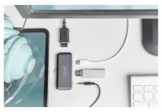 DIGITUS DA-70893 USB-C 4 portos univerz&aacute;lis mobil dokkol&oacute; Iroda &eacute;s sz&aacute;m&iacute;t&aacute;stechnika - Egy&eacute;b sz&aacute;m&iacute;t&aacute;stechnikai term&eacute;k - 456893