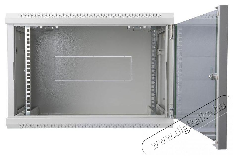 DIGITUS 19 460x540x400 9U lapraszerelt &uuml;vegajt&oacute;s sz&uuml;rke fali rack szekr&eacute;ny Iroda &eacute;s sz&aacute;m&iacute;t&aacute;stechnika - H&aacute;l&oacute;zat - H&aacute;l&oacute;zati kieg&eacute;sz&iacute;tő - 452813