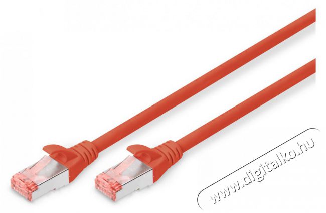 DIGITUS CAT6 S-FTP LSZH 0,5m piros patch k&aacute;bel Iroda &eacute;s sz&aacute;m&iacute;t&aacute;stechnika - Sz&aacute;m&iacute;t&oacute;g&eacute;p tartoz&eacute;k - H&aacute;l&oacute;zati k&aacute;bel - 439920