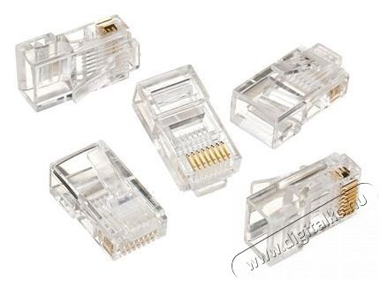 DIGITUS CAT6 &aacute;rny&eacute;kolatlan 8P8C RJ45 dug&oacute; kerek k&aacute;belekhez (100db-os csomag) Iroda &eacute;s sz&aacute;m&iacute;t&aacute;stechnika - H&aacute;l&oacute;zat - H&aacute;l&oacute;zati kieg&eacute;sz&iacute;tő - 444760