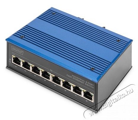 DIGITUS DN-650106 8port 10/100 falra szerelhető ipari switch Iroda &eacute;s sz&aacute;m&iacute;t&aacute;stechnika - H&aacute;l&oacute;zat - Switch - 500294