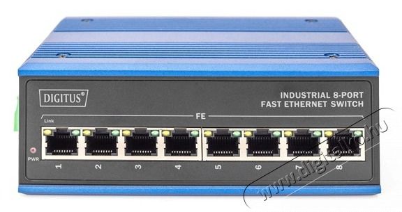 DIGITUS DN-650106 8port 10/100 falra szerelhető ipari switch Iroda &eacute;s sz&aacute;m&iacute;t&aacute;stechnika - H&aacute;l&oacute;zat - Switch - 500294