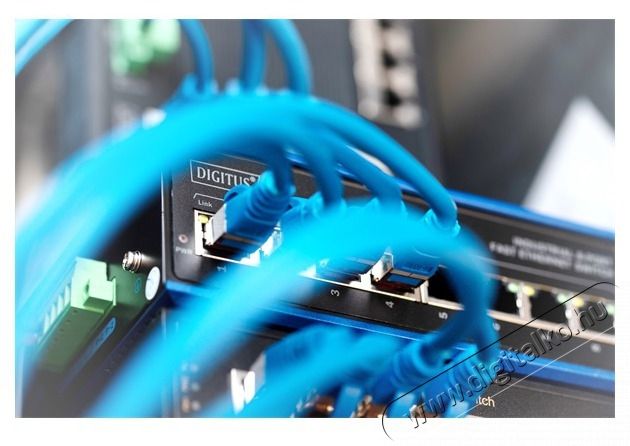 DIGITUS DN-650106 8port 10/100 falra szerelhető ipari switch Iroda &eacute;s sz&aacute;m&iacute;t&aacute;stechnika - H&aacute;l&oacute;zat - Switch - 500294