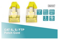 DIGITUS Cat.6A S/FTP LSZH 0,5m s&aacute;rga patch k&aacute;bel Tv kieg&eacute;sz&iacute;tők - K&aacute;bel / csatlakoz&oacute; - Optikai k&aacute;bel - 507752