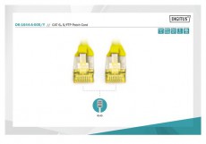 DIGITUS Cat.6A S/FTP LSZH 0,5m s&aacute;rga patch k&aacute;bel Tv kieg&eacute;sz&iacute;tők - K&aacute;bel / csatlakoz&oacute; - Optikai k&aacute;bel - 507752