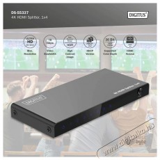 DIGITUS DS-55337 4 portos 4K/60Hz HDMI splitter Iroda &eacute;s sz&aacute;m&iacute;t&aacute;stechnika - Egy&eacute;b sz&aacute;m&iacute;t&aacute;stechnikai term&eacute;k - 507437