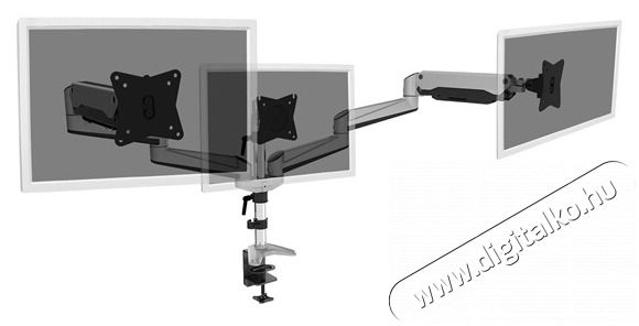 DIGITUS DA-90363 C-bilincses g&aacute;zrug&oacute;s univerz&aacute;lis (VESA 75/100) 3-as ez&uuml;st monitor tart&oacute; konzol Tv kieg&eacute;sz&iacute;tők - Fali tart&oacute; / konzol - Asztali tart&oacute; - 514502