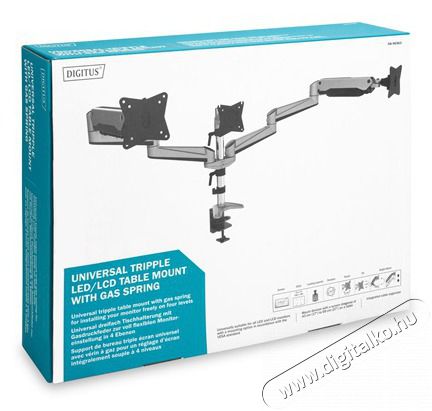 DIGITUS DA-90363 C-bilincses g&aacute;zrug&oacute;s univerz&aacute;lis (VESA 75/100) 3-as ez&uuml;st monitor tart&oacute; konzol Tv kieg&eacute;sz&iacute;tők - Fali tart&oacute; / konzol - Asztali tart&oacute; - 514502