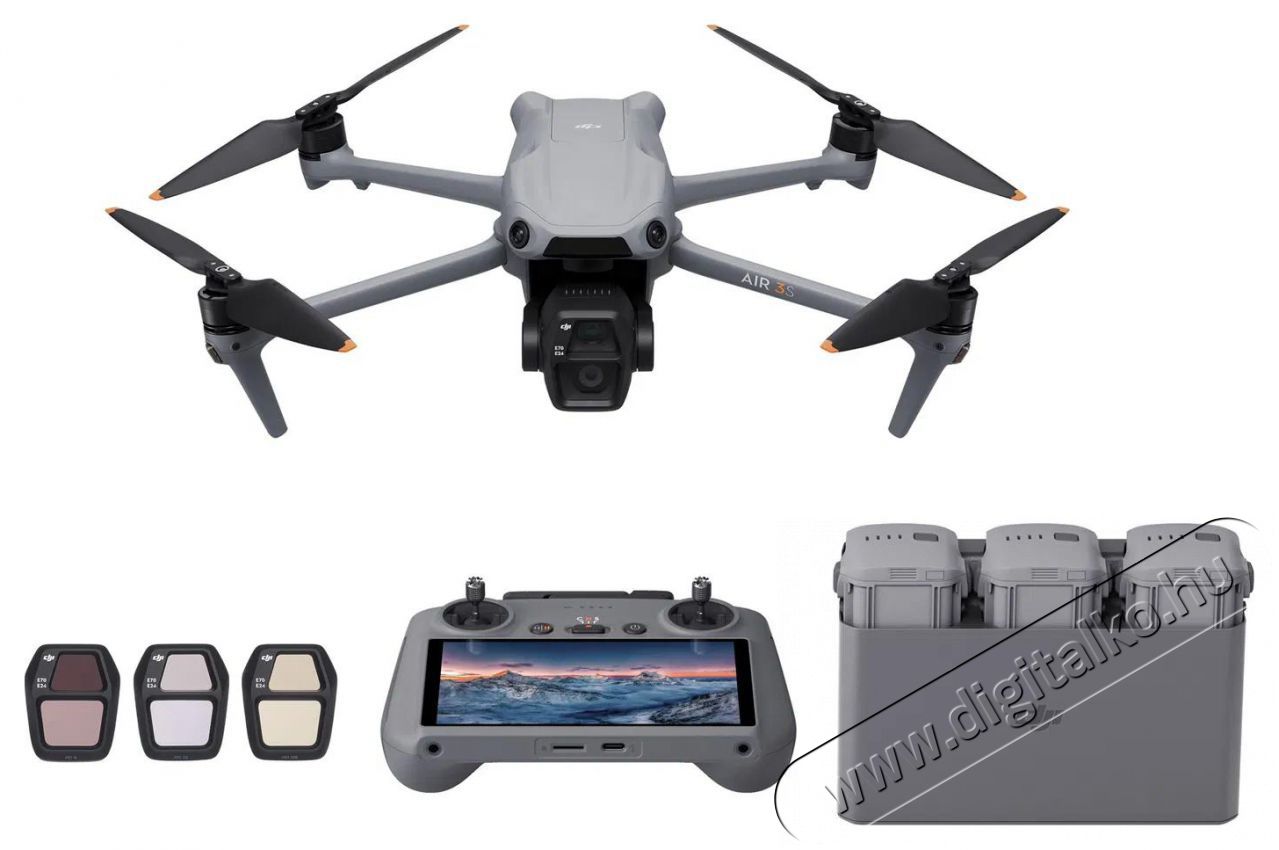 DJI Air 3S Fly More Combo (DJI RC 2) F&eacute;nyk&eacute;pezőg&eacute;p / kamera - Dr&oacute;n - Dr&oacute;n - 505823