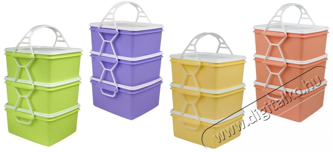 DK PLAST 3 &times; 1,4 l - n&eacute;gyzet Konyhai term&eacute;kek - Ed&eacute;ny - &Eacute;telt&aacute;rol&oacute; - 527134