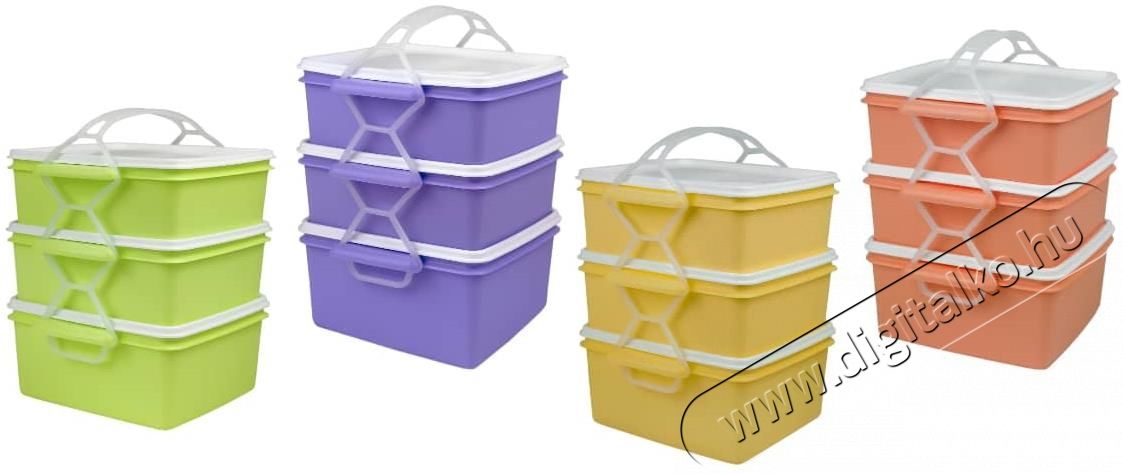 DK PLAST Kombi 2 &times; 1,2 l + 1,4 l - n&eacute;gyzet Konyhai term&eacute;kek - Ed&eacute;ny - &Eacute;telt&aacute;rol&oacute; - 527132