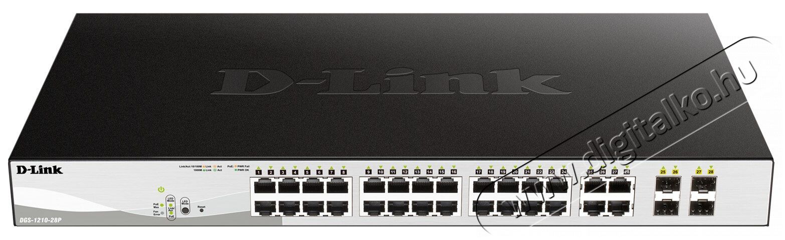 D-Link DGS-1210-28P 24port GbE LAN 4x Gigabit SFP port PoE Smart switch Iroda &eacute;s sz&aacute;m&iacute;t&aacute;stechnika - H&aacute;l&oacute;zat - Switch - 332502