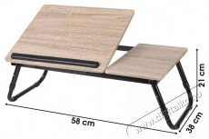 DOCHTMANN Modern laptop asztal 58 &times; 38 &times; 21 cm, fa, f&eacute;m Iroda &eacute;s sz&aacute;m&iacute;t&aacute;stechnika - Egy&eacute;b sz&aacute;m&iacute;t&aacute;stechnikai term&eacute;k - 518314