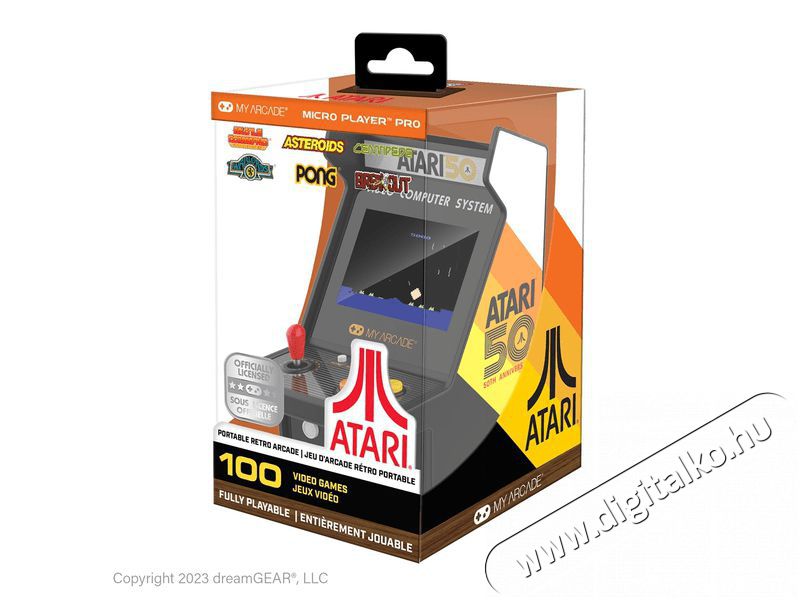 DREAMGEAR My Arcade DGUNL-7013 Atari Micro Player Pro Portable Retro Arcade 6.75 Hordothat&oacute; J&aacute;t&eacute;kkonzol Iroda &eacute;s sz&aacute;m&iacute;t&aacute;stechnika - J&aacute;t&eacute;k konzol - Kontroller - 498060
