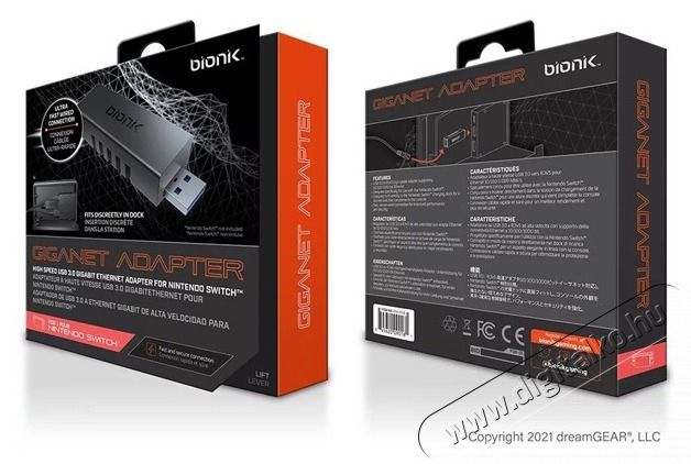 DREAMGEAR Bionik BNK-9018 Nintendo Switch USB 3.0 Gigagnet adapter Iroda &eacute;s sz&aacute;m&iacute;t&aacute;stechnika - J&aacute;t&eacute;k konzol - Kieg&eacute;sz&iacute;tő - 499153