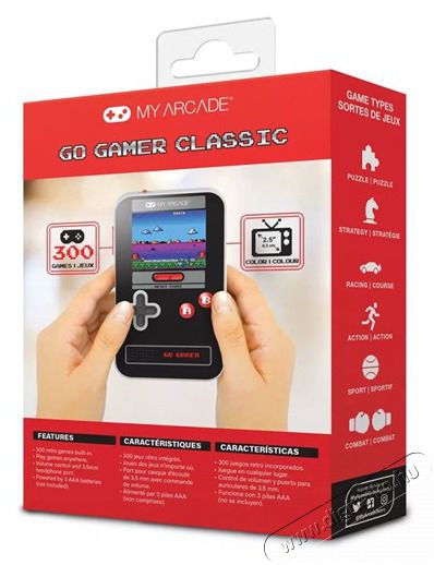 DREAMGEAR My Arcade DGUN-3909 Go Gamer Classic 300in1 fekete-piros hordozhat&oacute; k&eacute;zikonzol Iroda &eacute;s sz&aacute;m&iacute;t&aacute;stechnika - J&aacute;t&eacute;k konzol - Kontroller - 499128