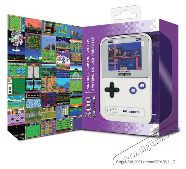 DREAMGEAR My Arcade DGUN-3910 Go Gamer Classic 300in1 sz&uuml;rke-lila hordozhat&oacute; k&eacute;zikonzol Iroda &eacute;s sz&aacute;m&iacute;t&aacute;stechnika - J&aacute;t&eacute;k konzol - Kontroller - 499129
