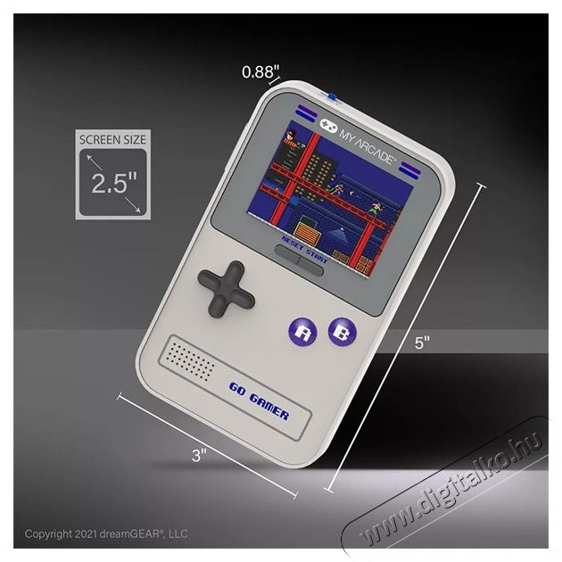 DREAMGEAR My Arcade DGUN-3910 Go Gamer Classic 300in1 sz&uuml;rke-lila hordozhat&oacute; k&eacute;zikonzol Iroda &eacute;s sz&aacute;m&iacute;t&aacute;stechnika - J&aacute;t&eacute;k konzol - Kontroller - 499129