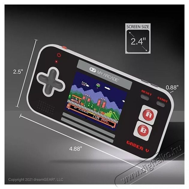 DREAMGEAR My Arcade DGUN-3911 Gamer V Classic 220in1 fekete-piros hordozhat&oacute; k&eacute;zikonzol Iroda &eacute;s sz&aacute;m&iacute;t&aacute;stechnika - J&aacute;t&eacute;k konzol - Kontroller - 499121