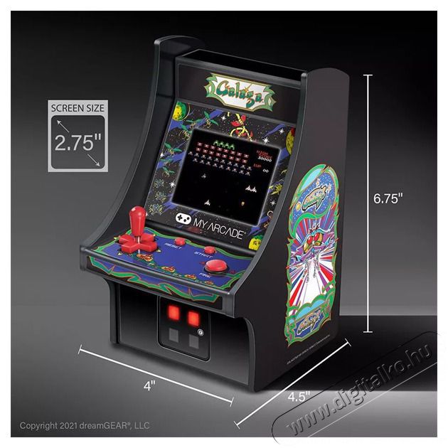 DREAMGEAR My Arcade DGUNL-3222 Galaga Micro Player Retro Arcade 6.75 hordozhat&oacute; j&aacute;t&eacute;kkonzol Iroda &eacute;s sz&aacute;m&iacute;t&aacute;stechnika - J&aacute;t&eacute;k konzol - Kieg&eacute;sz&iacute;tő - 499143