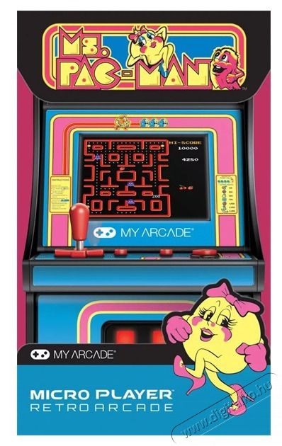 DREAMGEAR My Arcade DGUNL-3230 Ms. Pac-Man Micro Player Retro Arcade 6.75 hordozhat&oacute; j&aacute;t&eacute;kkonzol Iroda &eacute;s sz&aacute;m&iacute;t&aacute;stechnika - J&aacute;t&eacute;k konzol - Kontroller - 499144