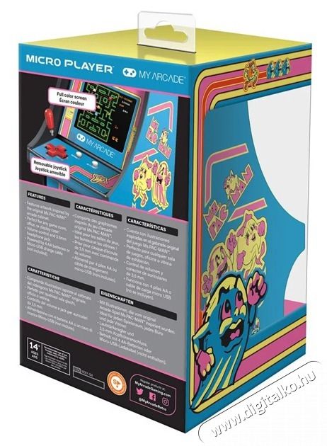 DREAMGEAR My Arcade DGUNL-3230 Ms. Pac-Man Micro Player Retro Arcade 6.75 hordozhat&oacute; j&aacute;t&eacute;kkonzol Iroda &eacute;s sz&aacute;m&iacute;t&aacute;stechnika - J&aacute;t&eacute;k konzol - Kontroller - 499144