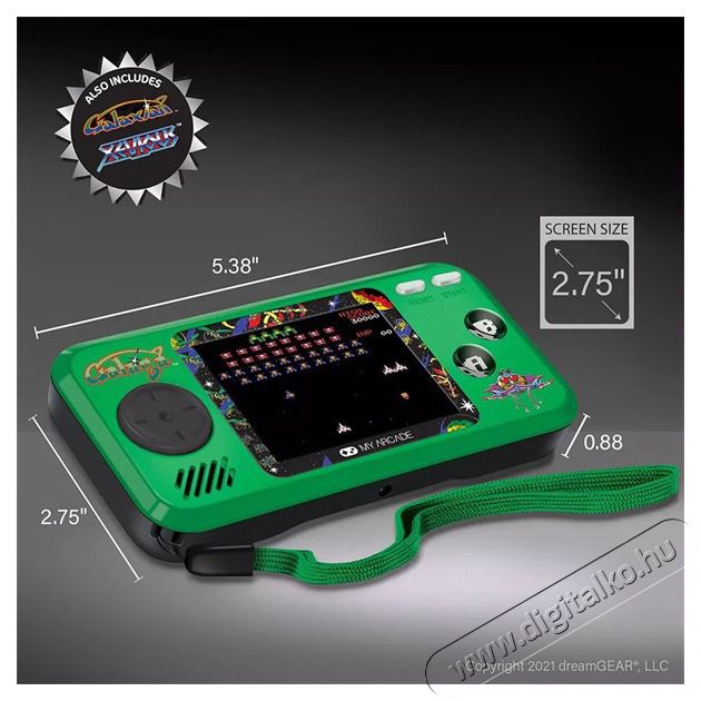DREAMGEAR My Arcade DGUNL-3244 Galaga 3in1 Pocket Player hordozhat&oacute; k&eacute;zikonzol Iroda &eacute;s sz&aacute;m&iacute;t&aacute;stechnika - J&aacute;t&eacute;k konzol - Kontroller - 499126