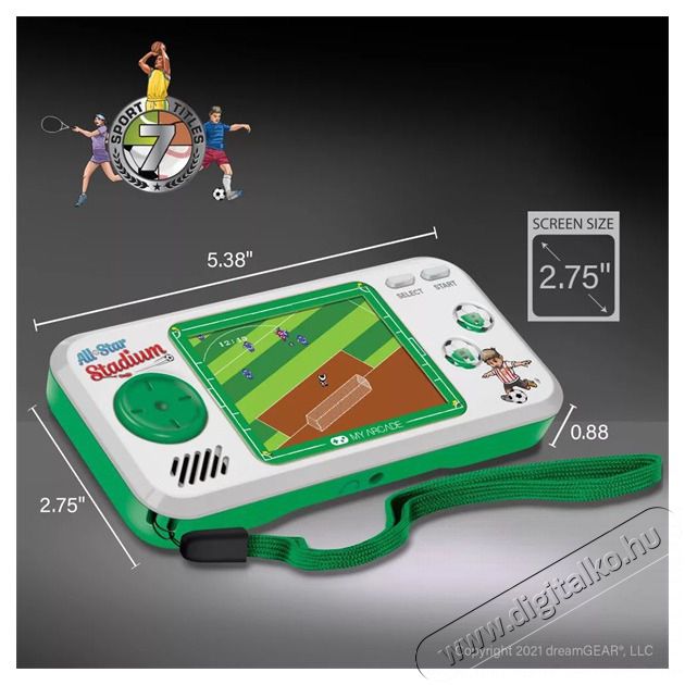 DREAMGEAR My Arcade DGUNL-3275 All-Star Stadium 3in1 Pocket Player hordozhat&oacute; k&eacute;zikonzol Iroda &eacute;s sz&aacute;m&iacute;t&aacute;stechnika - J&aacute;t&eacute;k konzol - Kontroller - 499127