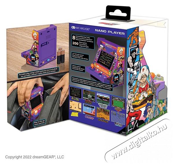 DREAMGEAR My Arcade DGUNL-4118 Data East 100+ Pico Player Retro Arcade 3.7 hordozhat&oacute; j&aacute;t&eacute;kkonzol Iroda &eacute;s sz&aacute;m&iacute;t&aacute;stechnika - J&aacute;t&eacute;k konzol - Kontroller - 499139