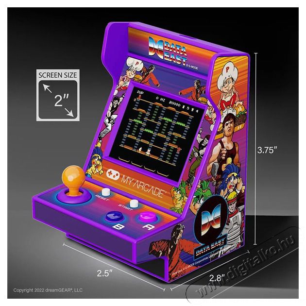 DREAMGEAR My Arcade DGUNL-4118 Data East 100+ Pico Player Retro Arcade 3.7 hordozhat&oacute; j&aacute;t&eacute;kkonzol Iroda &eacute;s sz&aacute;m&iacute;t&aacute;stechnika - J&aacute;t&eacute;k konzol - Kontroller - 499139