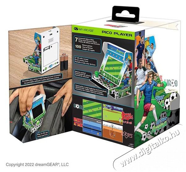 DREAMGEAR My Arcade DGUNL-4119 All-Star Arena 100+ Pico Player Retro Arcade 3.7 hordozhat&oacute; j&aacute;t&eacute;kkonzol Iroda &eacute;s sz&aacute;m&iacute;t&aacute;stechnika - J&aacute;t&eacute;k konzol - Kontroller - 499130