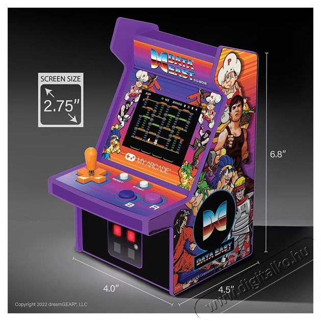 DREAMGEAR My Arcade DGUNL-4124 Data East 300+ Micro Player Retro Arcade 6.75 hordozhat&oacute; j&aacute;t&eacute;kkonzol Iroda &eacute;s sz&aacute;m&iacute;t&aacute;stechnika - J&aacute;t&eacute;k konzol - Kontroller - 499136