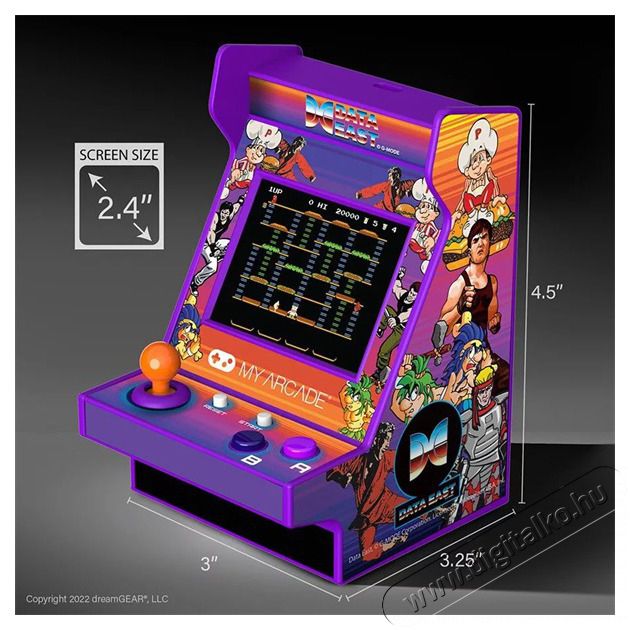 DREAMGEAR My Arcade DUGNL-4121 Data East 200+ Nano Player Retro Arcade 4.5hordozhat&oacute; j&aacute;t&eacute;kkonzol Iroda &eacute;s sz&aacute;m&iacute;t&aacute;stechnika - J&aacute;t&eacute;k konzol - Kontroller - 499138