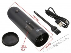 DRIO AKU Elektromos s&oacute;- &eacute;s borsőrlő - fekete Konyhai term&eacute;kek - Konyhai eszk&ouml;z - S&oacute; &eacute;s bors &ouml;rlő - 527163