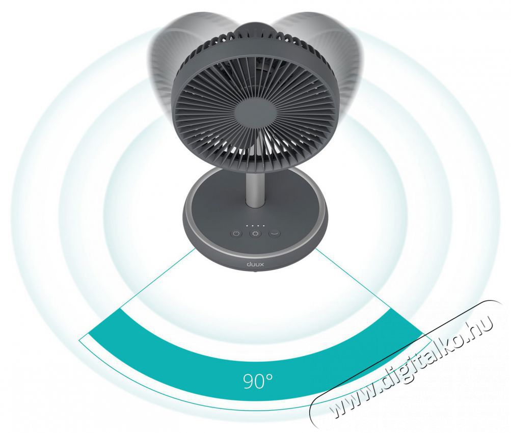 Duux DXCF90 Rize Flex gray H&aacute;ztart&aacute;s / Otthon / K&uuml;lt&eacute;r - Ventil&aacute;tor / L&eacute;gkondicion&aacute;l&oacute; - Asztali ventil&aacute;tor - 511903